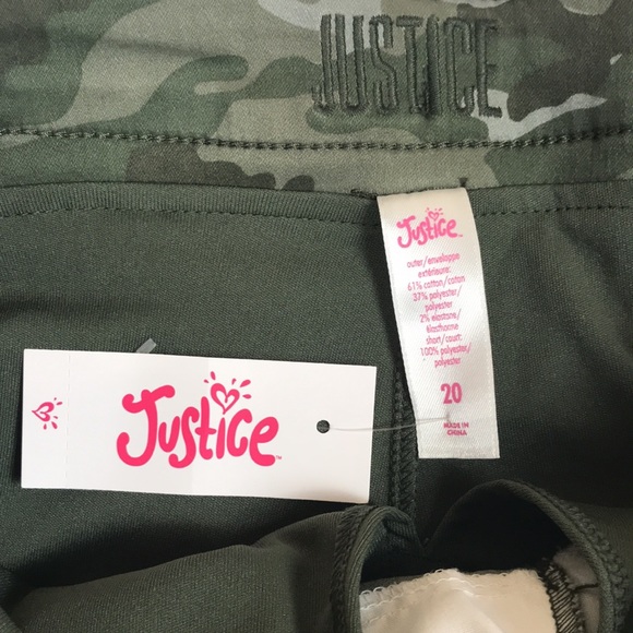 Justice Camouflage cargo skirt with belt that ties - Picture 5 of 6